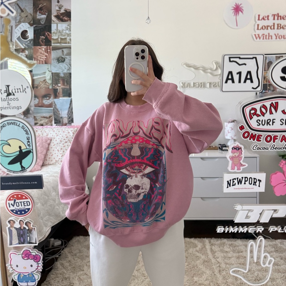 pink urban outfitters sweatshirt